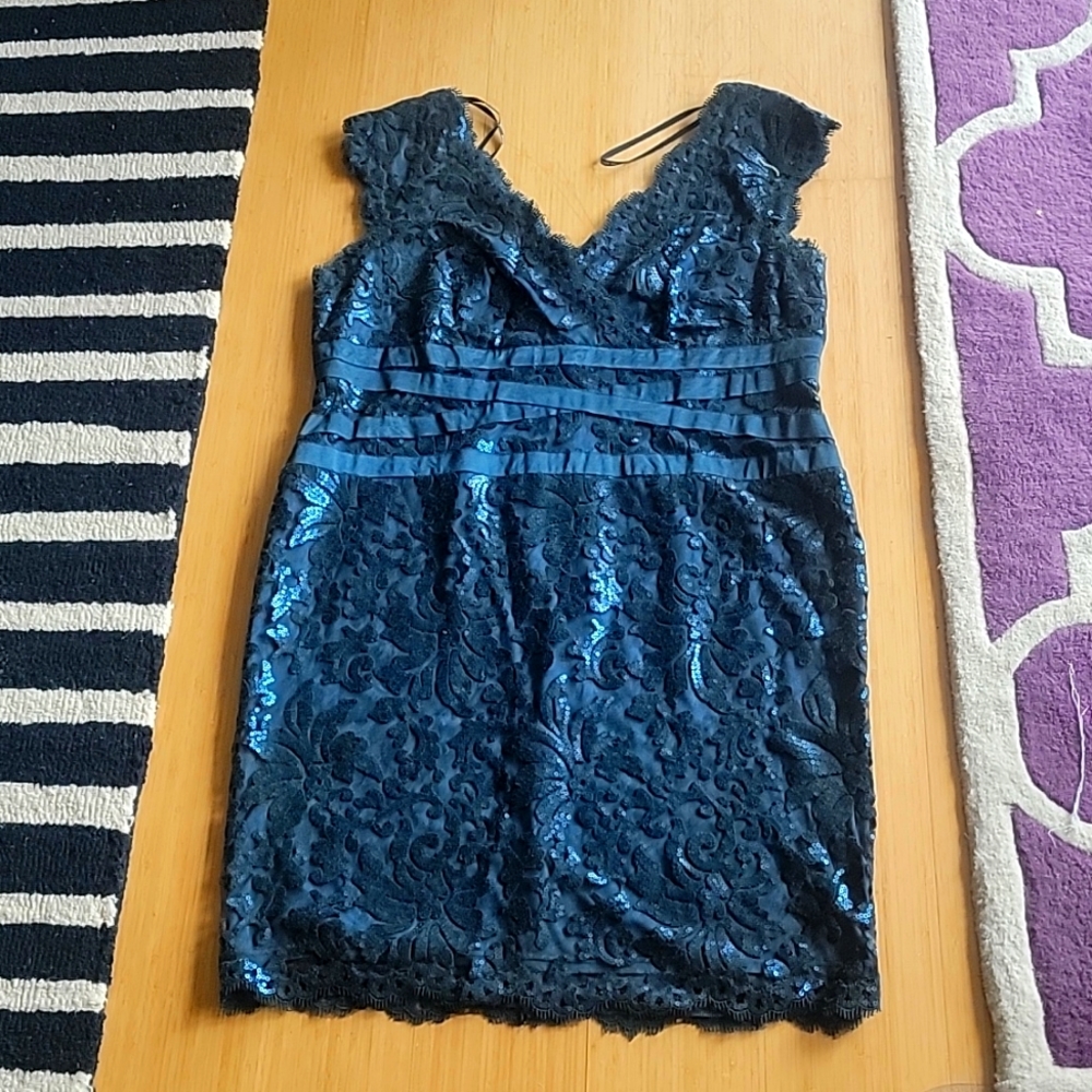 Tadashi Shoji Blue Lace Dress